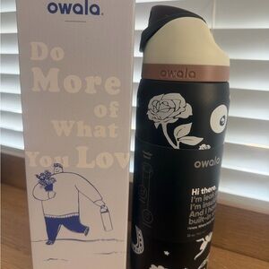 Owala Black and White Water Bottle